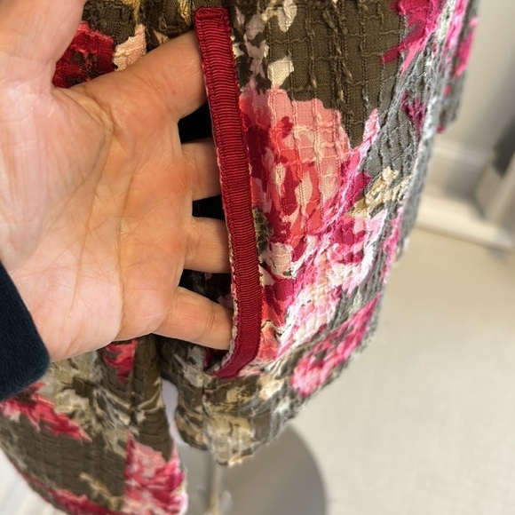 J. Jill Olive Floral Textured Jacket - Picture 6 of 11